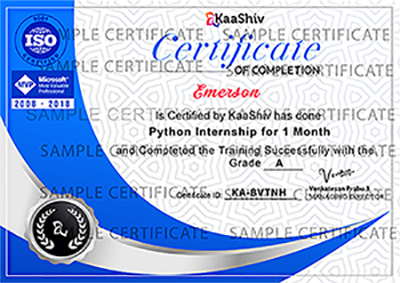 Internship Certificate